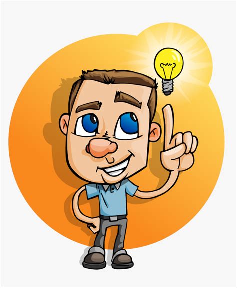 Idea Clipart Idea Man Thinking Light Bulb Clip Art Hd Png Download