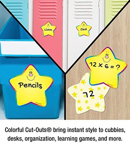 Carson Dellosa Stars Mini Colorful Cut Outs Classroom Décor 36 Pieces Buy Online In United