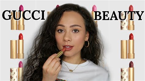 Gucci Beauty Lipsticks New Review And Try On 2019 Release Youtube