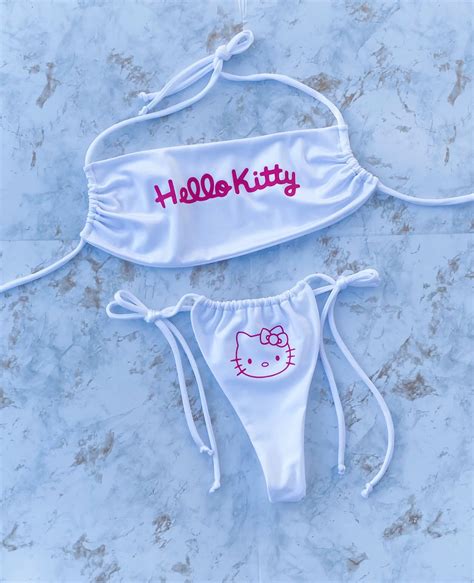 Sexy Hello Kitty Bikini Set Adjustable Bikini Set Trendy Etsy