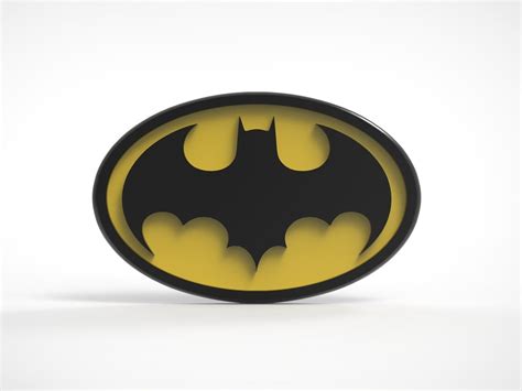 3d Printable Model 1989 Batman Chest Logo Symbol Emblem