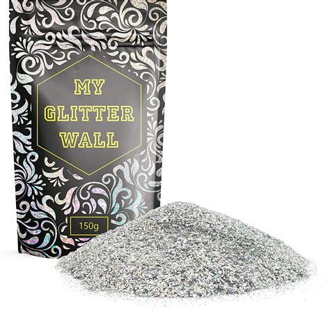 Silver Ab 150g Myglitterwall Glitter For Emulsion Paint Glittery Wall