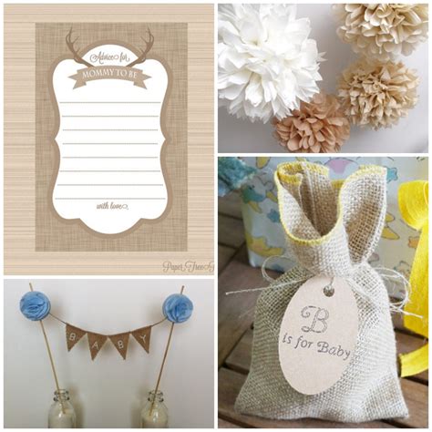 Burlap Baby Shower Decorations Rustic Baby Chic