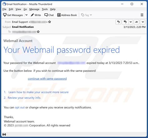 Webmail Password Expired Email Scam Removal And Recovery Steps Updated