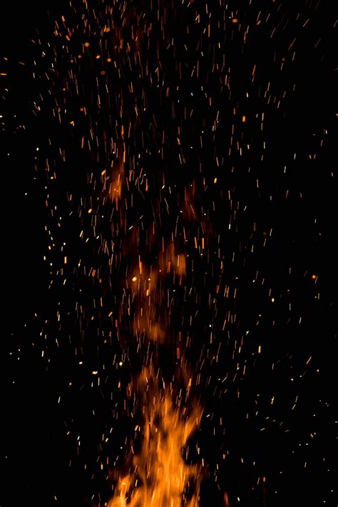 Fire Sparks Flame Dark Night Hd Phone Wallpaper Peakpx