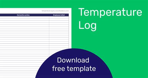 Temperature Log Sheet Download Free Template