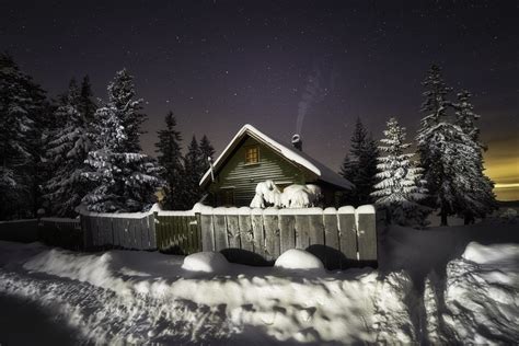 Fairytale House A Winter Night Canon 6d Samyang 14mm Ole Henrik