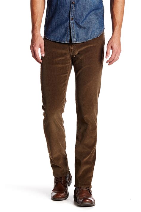 Levis 511 Slim Fit Bittersweet Rinse Corduroy Pant In Brown For Men