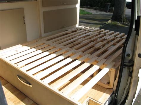 See how to install filon siding on my home built camper without any. van Pull Out Storage Bed - Google Search | Pull out bed, Van conversion interior, Campervan bed