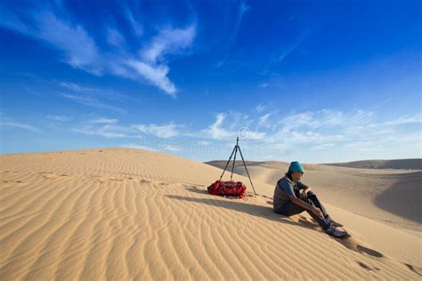 Desert Photographer Stock Photo Image Of Camera Asia 78899372