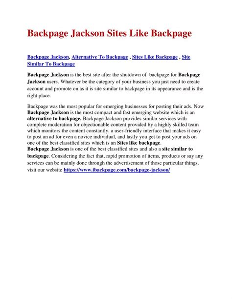 Ppt Backpage Jackson Sites Like Backpage Powerpoint Presentation