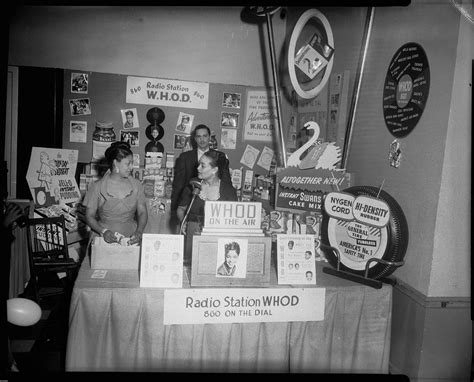 Whod Radio Station Disc Jockey Mary Dee And Hazel Garland Standing In