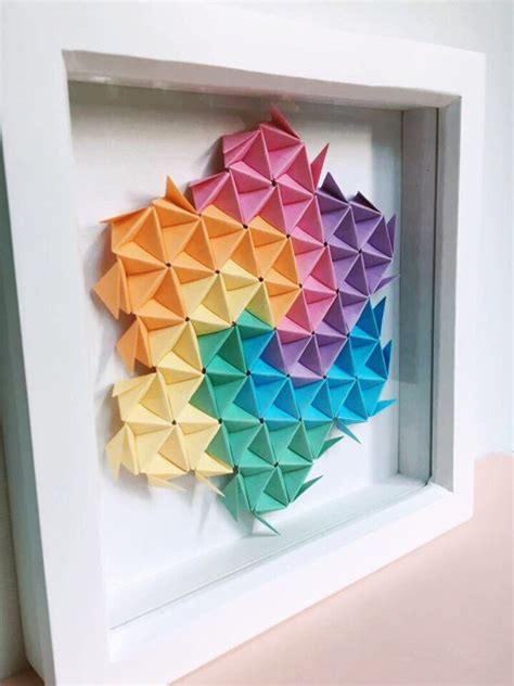 Geometric Origami Wall Art Modular Origami Art Origami Art Etsy Uk