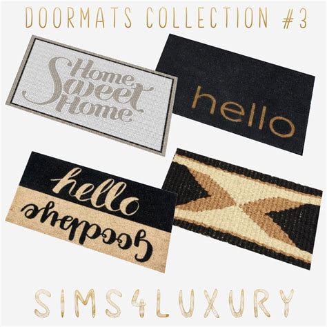 Doormats Collection 3 From Sims4luxury • Sims 4 Downloads