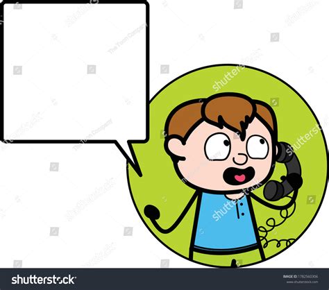 Cartoon Teen Boy Calling On Cell Stock Vector Royalty Free 1782560306