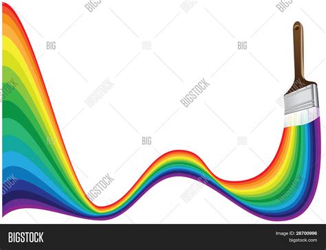 Paintbrush With Rainbow Swipe Stock Vector And Stock Photos Bigstock