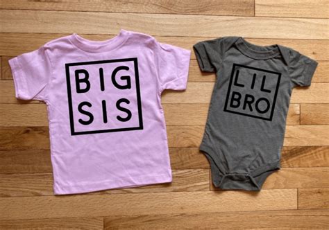 big sister little brother matching shirts big sis lil bro etsy