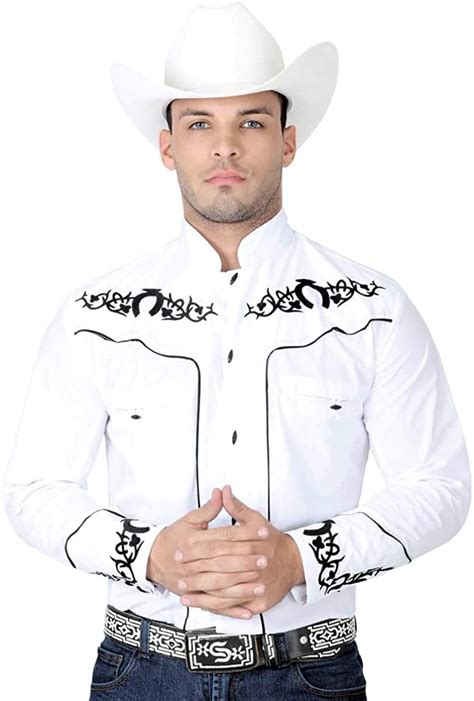 Charro Shirts For Men S Cowbabe Camisa Charra Xl Embroided Walmart Com Walmart Com
