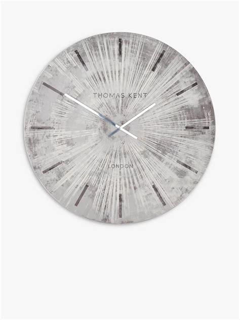 Thomas Kent Starburst Wall Clock Silver 90cm