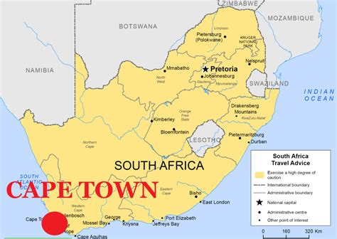 Cape Town South Africa Map United States Map