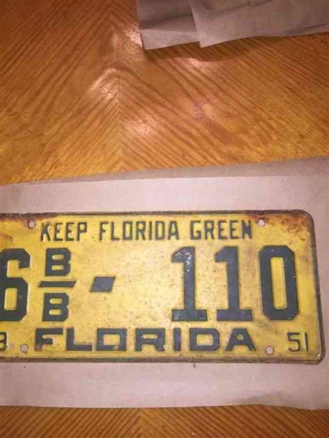 Florida License Plate Palm Beach County B B