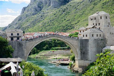 Bridge Of Mostar Stock Photo Image Of Mostar Unesco 44874524