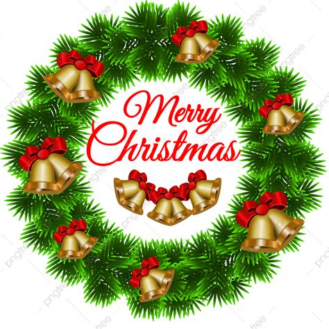 Merry Christmas Ribbon Vector Art Png Merry Christmas Wreath With 3d
