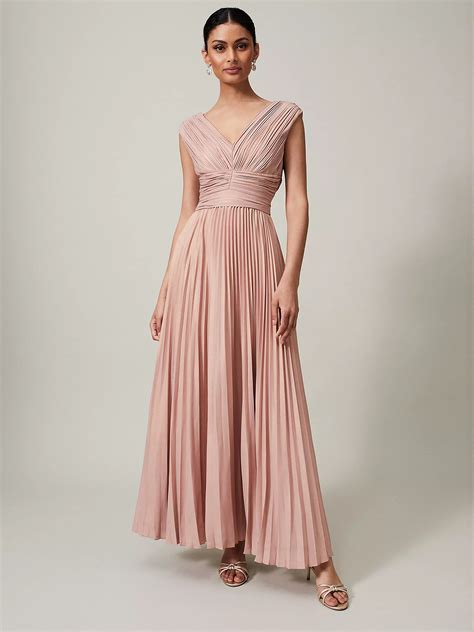 Phase Eight Collection 8 Nelly Pleated Maxi Dress Pink Champagne At