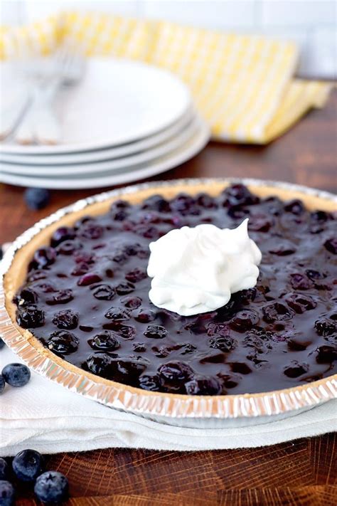 Amazing And Easy No Bake Blueberry Pie Using Fresh Or Frozen