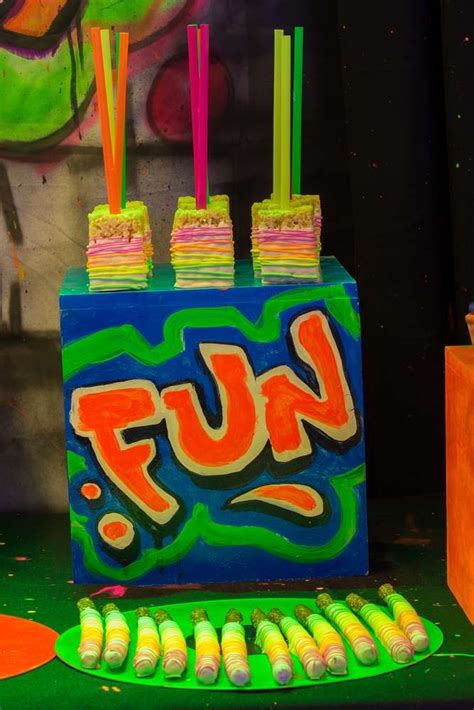 Hip Hop Graffiti Glow In The Dark Party Birthday Party Ideas Photo 3