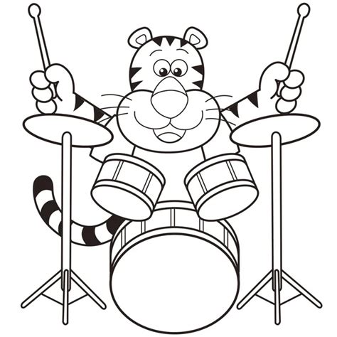 Cartoon Panda Playing Drums — Stock Vector © Kchungtw 22749913