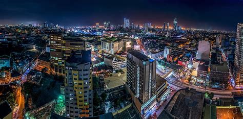 Hd Wallpaper Cities Manila Building City Cityscape Night