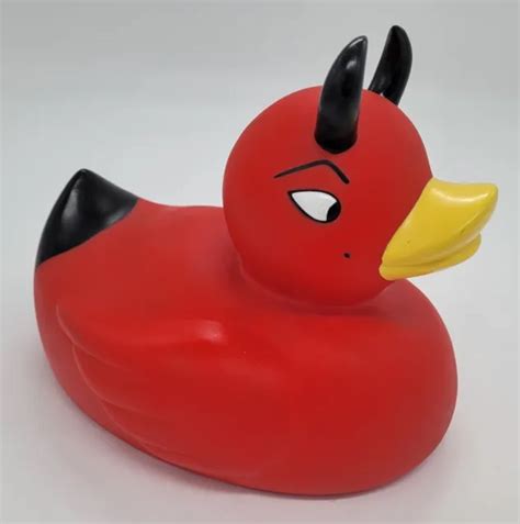 Rare Large Accoutrements Axe Red Devil Rubber Duck Evil 8x6 Inches 26