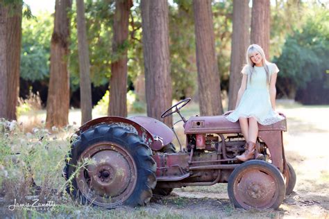 Senior Girl Paige Country Senior Pictures Tractor Photos Girl