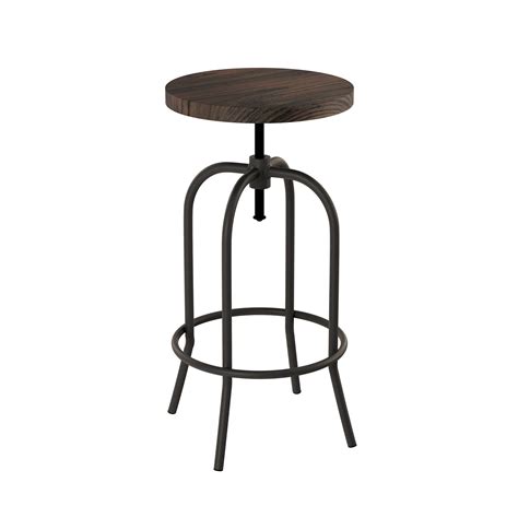 Swivel Bar Stool Adjustable Backless Bar Or Counter Height Kitchen