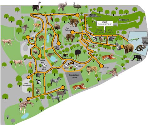 The Map Of National Zoo And Aquarium In Canberra Australia