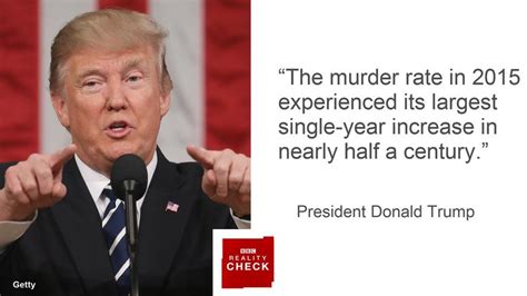 Reality Check Is Trump Right On Us Murder Rate Bbc News