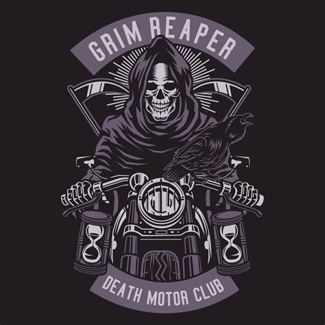 Grim Reaper Motorcycle 2898837 Vector Art At Vecteezy