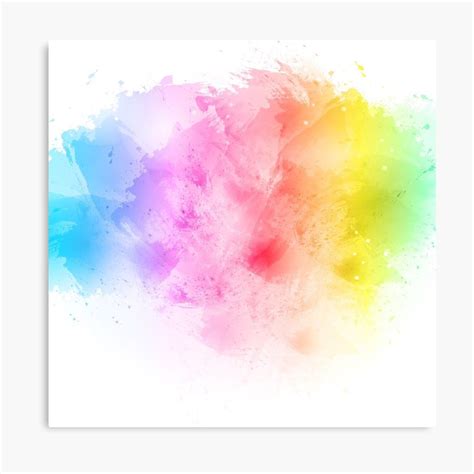 Rainbow Abstract Artistic Watercolor Splash Background Canvas Print