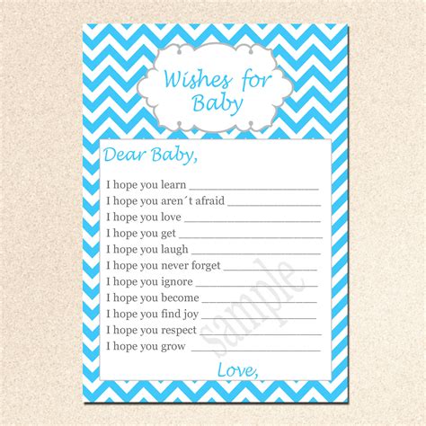 Everyone who's been to a baby shower knows that the gift opening can feel like it lasts forever. 5 Best Images of Free Printable Baby Wishes Cards - Free Printable Baby Shower Wishes, Free ...