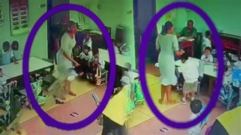 teacher in thailand sacked after she was caught assaulting kindergartners