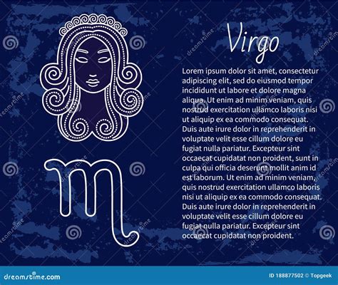 Virgo Zodiac Sign Of Horoscope Astrology Symbol Stock Vector