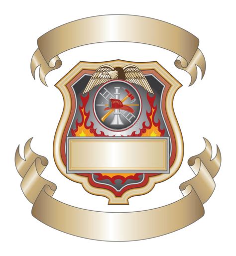 Firefighter Shield Iii Stock Vector Illustration Of