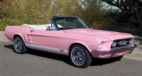 Pink 1967 Ford Mustang Convertible