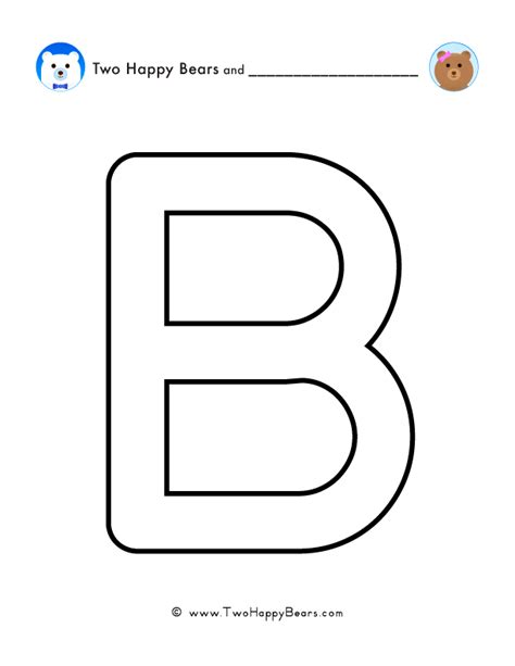 The Letter B Is For Happy Bear And It Has An Image Of A Teddy Bear