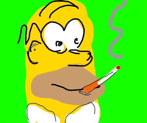Homer Smokes Weed Drawception