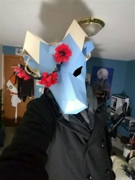 A Paper Low Poly Ram Mask I Made Using A Wintercroft Template Furry