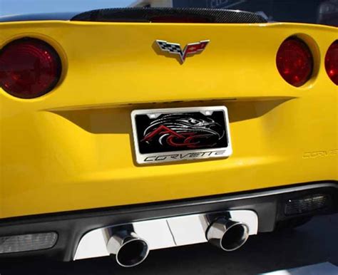2005 2013 Corvette C6 License Plate Frame Corvette Inlay Lettering