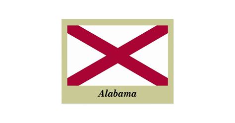 Alabama State Flag Postcard Uk