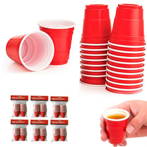 120ct Mini Red Solo Cups 2oz Plastic Disposable Shot Glasses Party Shooter Jello Ebay